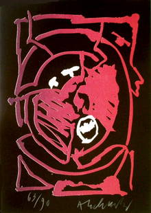 Pierre Alechinsky - Lithograph - Handsigned: Pierre Alechinsky - Lithographs from the 2006 series "Tapis et caries". Printed by Atelier Clot, Bramsen & Georges, Paris on BFK Rives paper.Edition 90 copies + 15 copies HC (hors commerce)You are