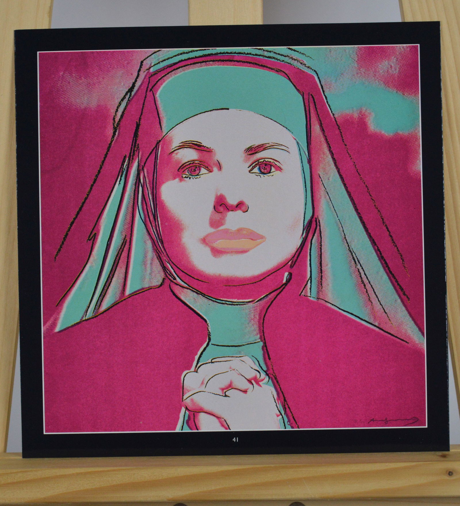 Warhol, Andy - Ingrid Bergman 'The Nun': Andy Warhol -Ingrid Bergman in The Bells of St Mary's. nr 41 offset lithography. Signature Imprime. Printed on paper from Lessebo Bruk, Sweden.