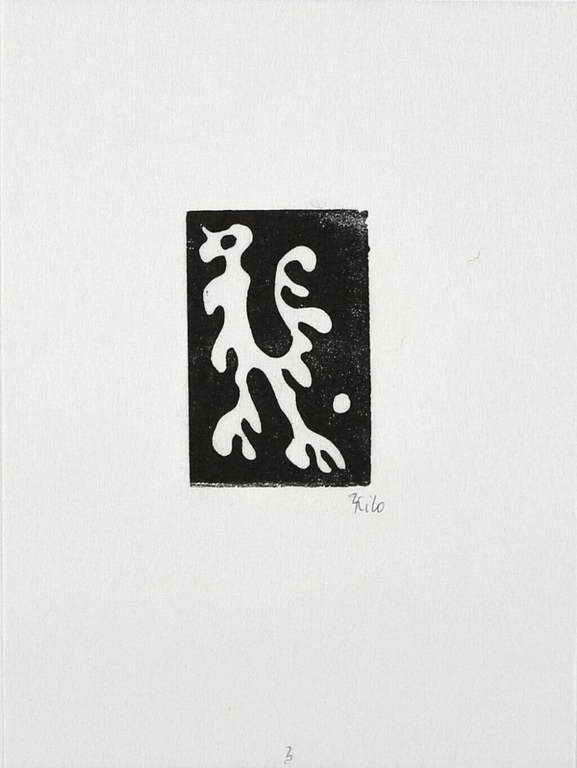 Maatsch, Thilo - Woodcut.: Hand-Signed and dated. Publisher: Editions Panderma Carl Laszlo