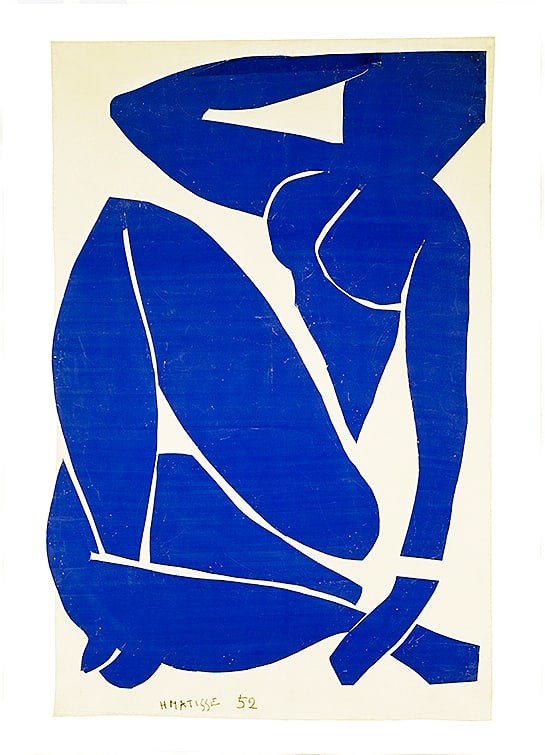 Matisse, Henri - Blue Nude - Poster: Matisse, Henri . Blue Nude. Lage color offset lithograph, Signed and dated in plate.