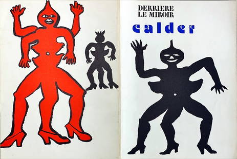 Alexander Calder - Lithograph - DLM (Derriere le Miroir): Original lithograph, Cover executed for Derriere le Miroir, no 1212, 1975. Published in Paris by Maeght. There is text on verso. With centerfold.Alexander Calder (; July 22, 1898 – November 11, 1976