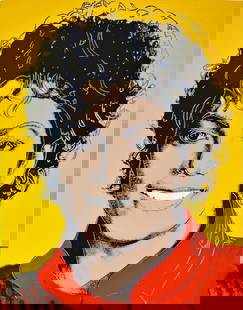 Andy Warhol - Serigraph - Michael Jackson: Andy Warhol, serigraphStamp of the Andy Warhol Foundation.