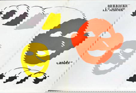 Alexander Calder - Original lithograph DLM: Original lithograph, Cover executed for Derriere le Miroir, nr 221, 1976. Published in Paris by Maeght. There is text on verso. With centerfold.Alexander Calder (; July 22, 1898 – November 11, 1976)