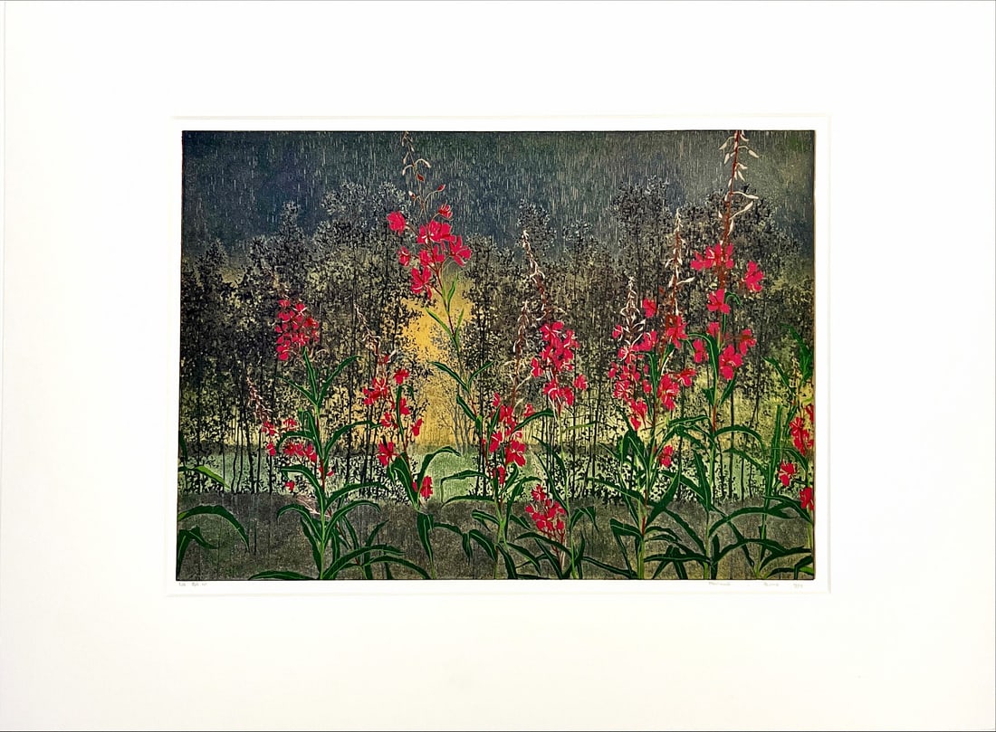 Grietjes Postma - Woodblock - Hand signed: Grietje POSTMA (Dronten, 1961)Dutch artistComes with Passe-Partout