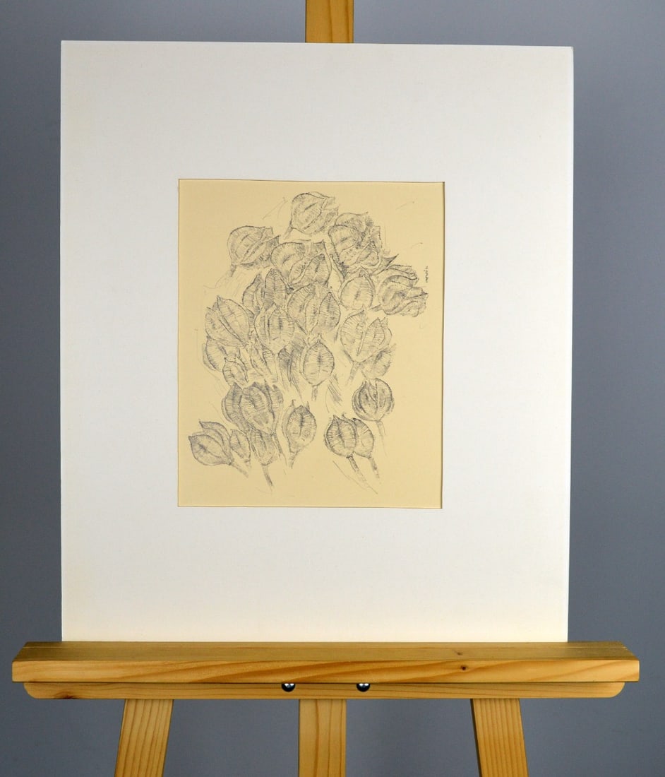 Ery Brusse - Pencil Drawing: Handsigned. Titled verso. Comes with Passe-Partout.Comes from the collection of the municipality of The Hague, The Netherlands.