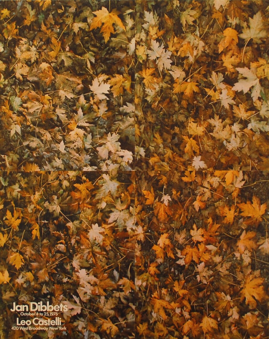 Jan Dibbets - Exhibition Poster: Colour offset lithograph - created for an exhibition at Leo Castelli, New York, 4-25 October 1975.Jan Dibbets (born 9 May 1941, in Weert) is an Amsterdam-based Dutch conceptual artist. His work is inf