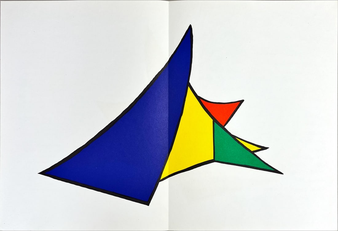 Alexander Calder - Lithograph - DLM (Derriere le Miroir): Original lithograph, executed for Derriere le Miroir, no 141, 1963. Published in Paris by Maeght. There is text on verso. With centerfold.Alexander Calder (; July 22, 1898 – November 11, 1976) was a