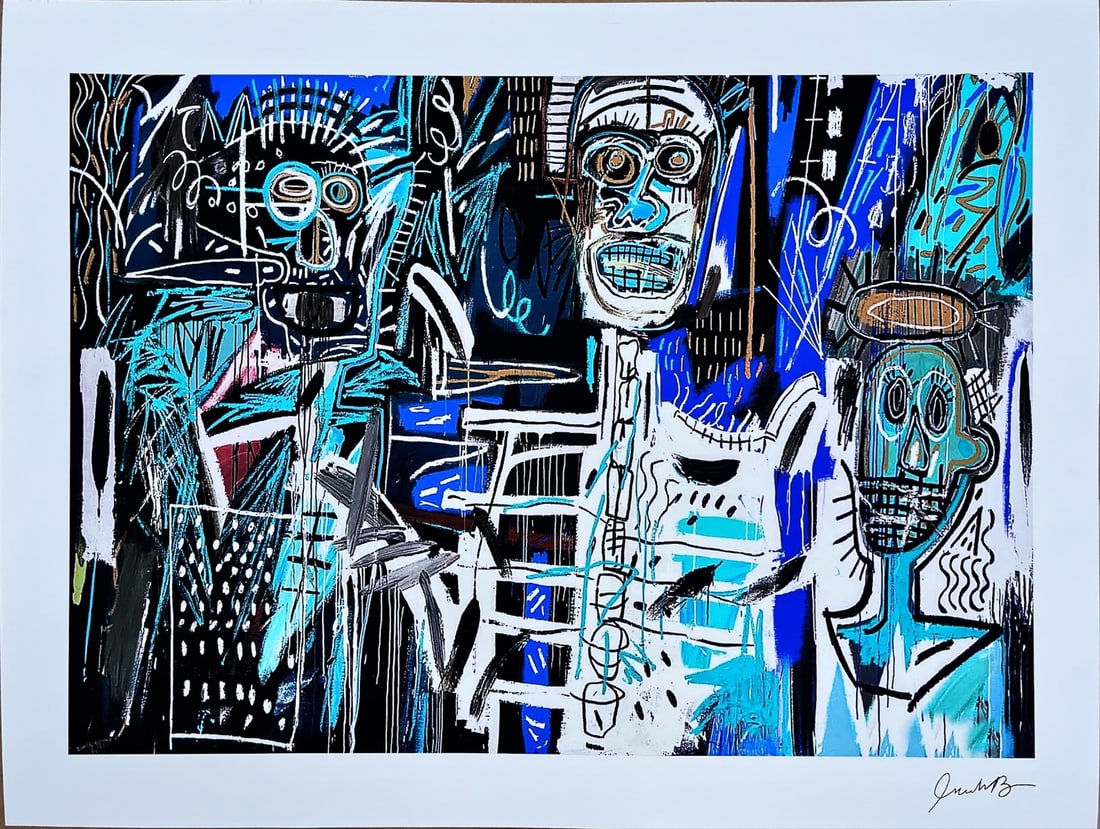 Basquiat, Jean-Michel - Serigraphic - Signed: Jean-Michel, Basquiat.SerigraphicSigned in the printAfter the original by Jean-Michel Basquiat