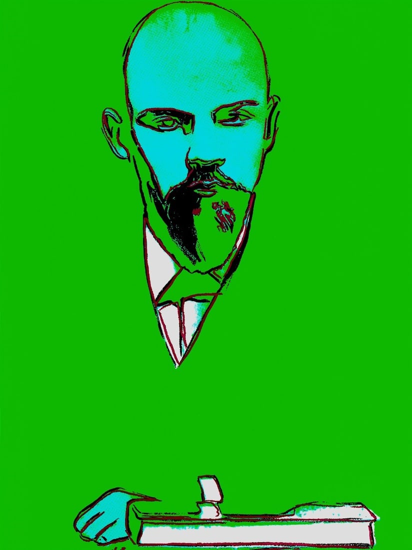 Andy Warhol - Lenin - Graphics series with diamond dust - Signed in the print. (1 of 4)