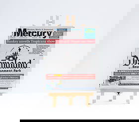 Banksy - Dismaland, Mercury: Original Mercury Newspaper, promoting the fantastic Banksy Dismaland Bemusement Park which came to the area back in 2015.