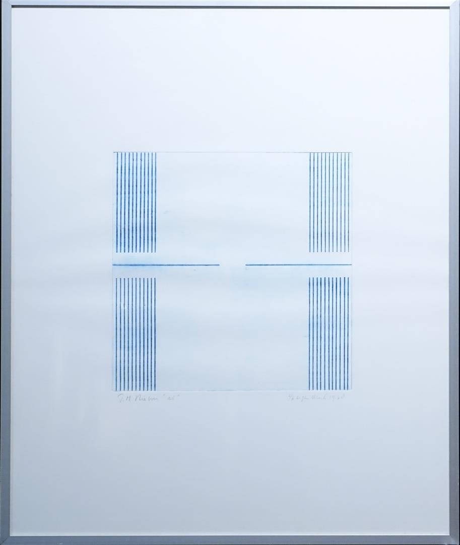 Nieboer, Tiddo - Etching - Hand signed: Nieboer (1940-2002) Wanted to become a farmer or an artist after hbs, but his father thought it would be better for him to study. He studied psychology for a blue Monday and then made the switch to ar