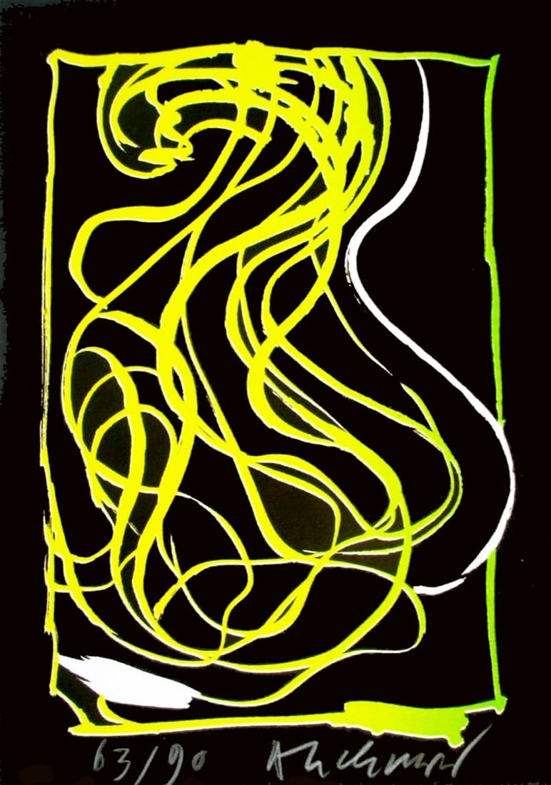 Pierre Alechinsky - Lithograph - Handsigned: Pierre Alechinsky - Lithographs from the 2006 series "Tapis et caries". Printed by Atelier Clot, Bramsen & Georges, Paris on BFK Rives paper.Edition 90 copies + 15 copies HC (hors commerce)You are bid