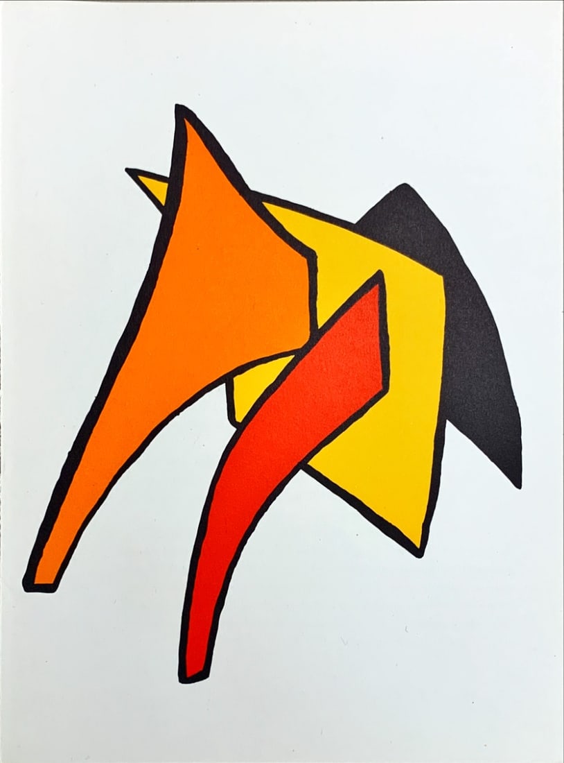 Alexander Calder - Lithograph - DLM (Derriere le Miroir): Original lithograph, executed for Derriere le Miroir, no 212, 1975. Published in Paris by Maeght. There is text on verso. Alexander Calder (; July 22, 1898 – November 11, 1976) was an American sculp