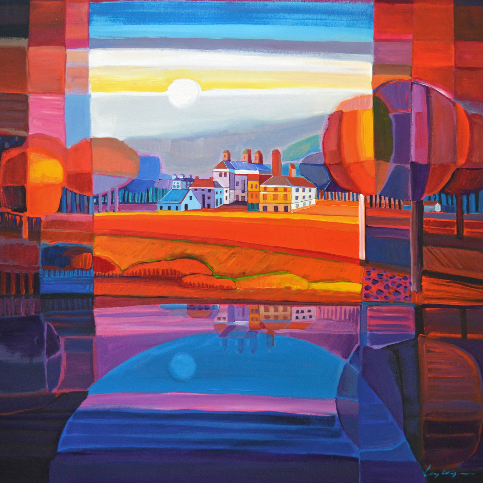 Wing, Lony - Acryl Painting - Handsigned: Hand signature by the Artist. Comes with COA.