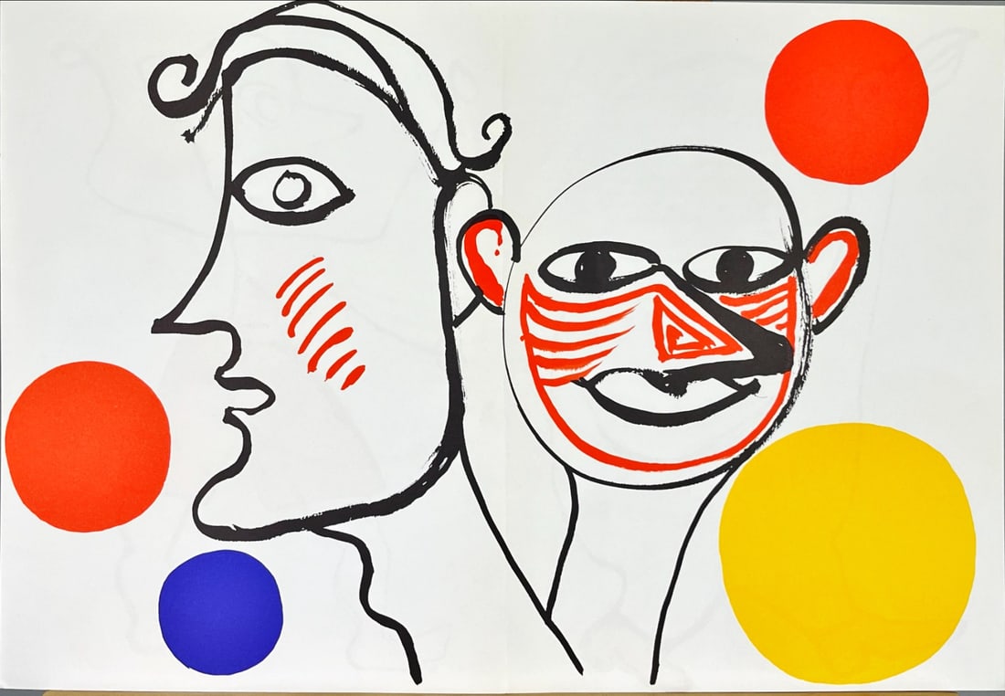 Alexander Calder - Original lithograph DLM: Original lithograph. Executed for Derriere le Miroir, nr 221, 1976. Published in Paris by Maeght. There is text on verso. With centerfold.Alexander Calder (; July 22, 1898 – November 11, 1976) was a