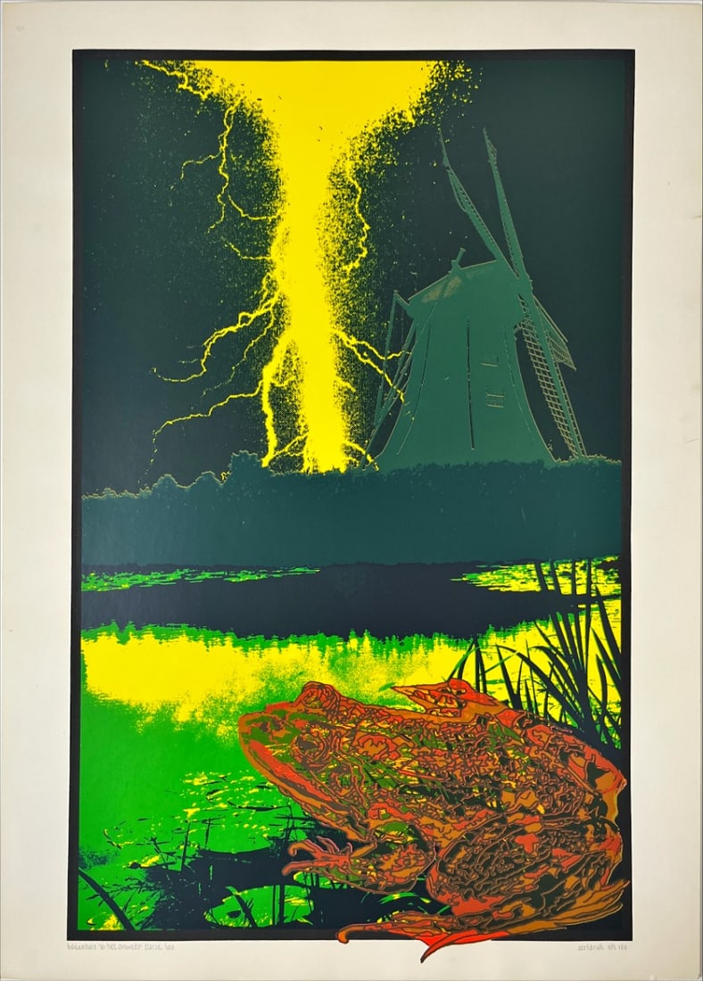 Geert Jan Buitenhuis - Silkscreen - Hand signed: Geert Jan Buitenhuis 1945-Dutch School.Great silkscreen.Comes from the collection of the municipality of The Hague, The Netherlands.