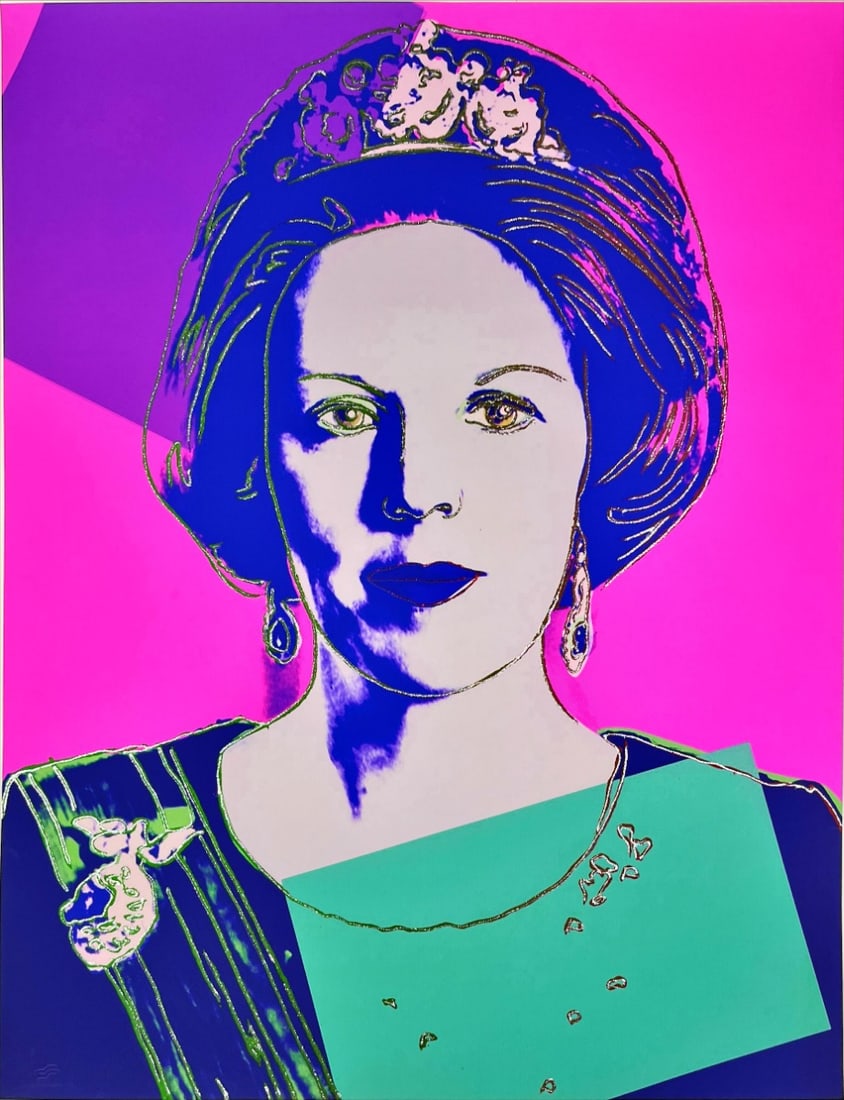 Andy Warhol - Reigning Queens Queen Beatrix of the Netherlands - Screenprint with diamond dust (1 of 3)