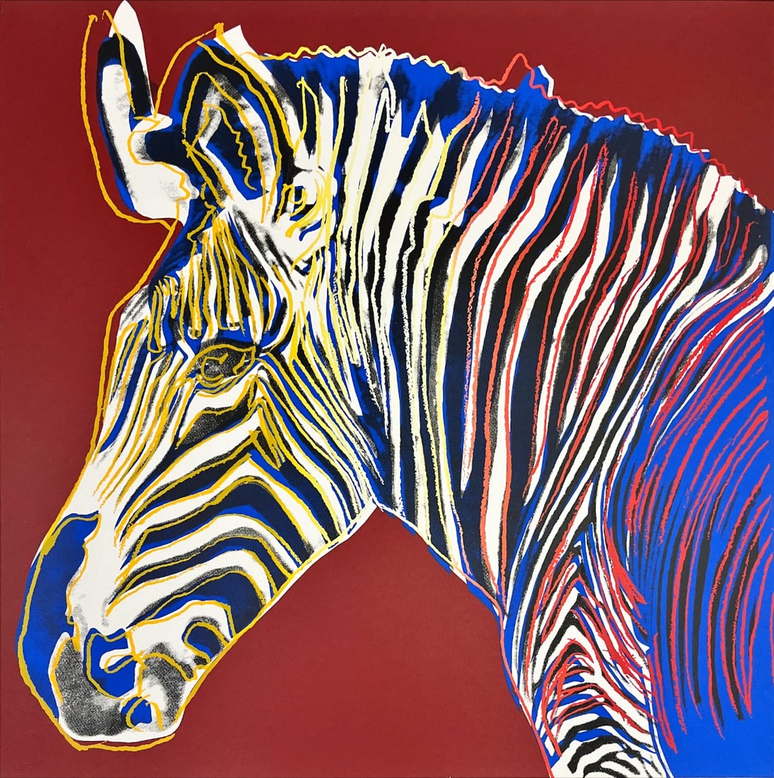 Andy Warhol. Grevy's Zebra from the series Endangered Species - Silkscreen (1 of 3)