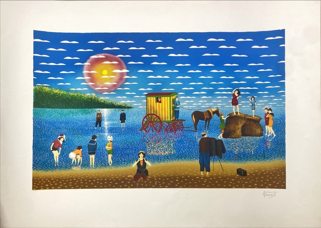 Vincent - Lithograph - Hand signed: Great Lithograph print by a Dutch Artist.Hand signed