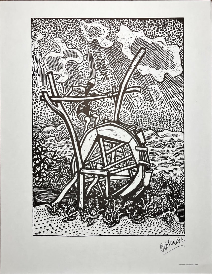 Otto Pankok - Offsetlithograph - Signed: Signed in the print.Pankok was born in Mülheim on the Ruhr. In 1912 he began his formal training as an artist at the Art Academies in Düsseldorf and Weimar. After only a few months he left the Weima