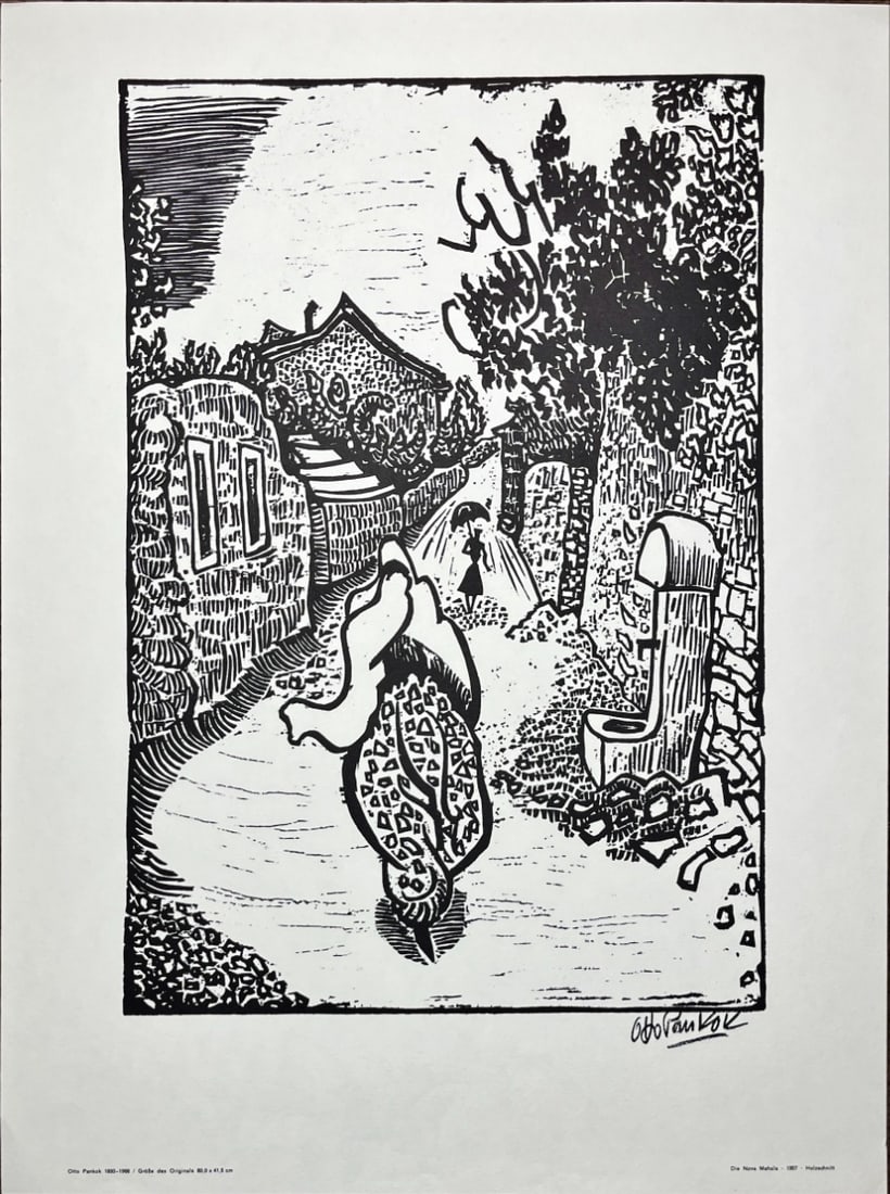 Otto Pankok - Offsetlithograph - Signed: Signed in the print.Pankok was born in Mülheim on the Ruhr. In 1912 he began his formal training as an artist at the Art Academies in Düsseldorf and Weimar. After only a few months he left the Weima