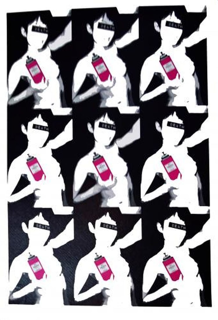 Death NYC - Silkscreen.: Hand signature by the Artist. Original certificate and golden seal included. DEATH NYC's artwork featured in galleries and streets around the world. Recently also featured in the Google Glass commerci