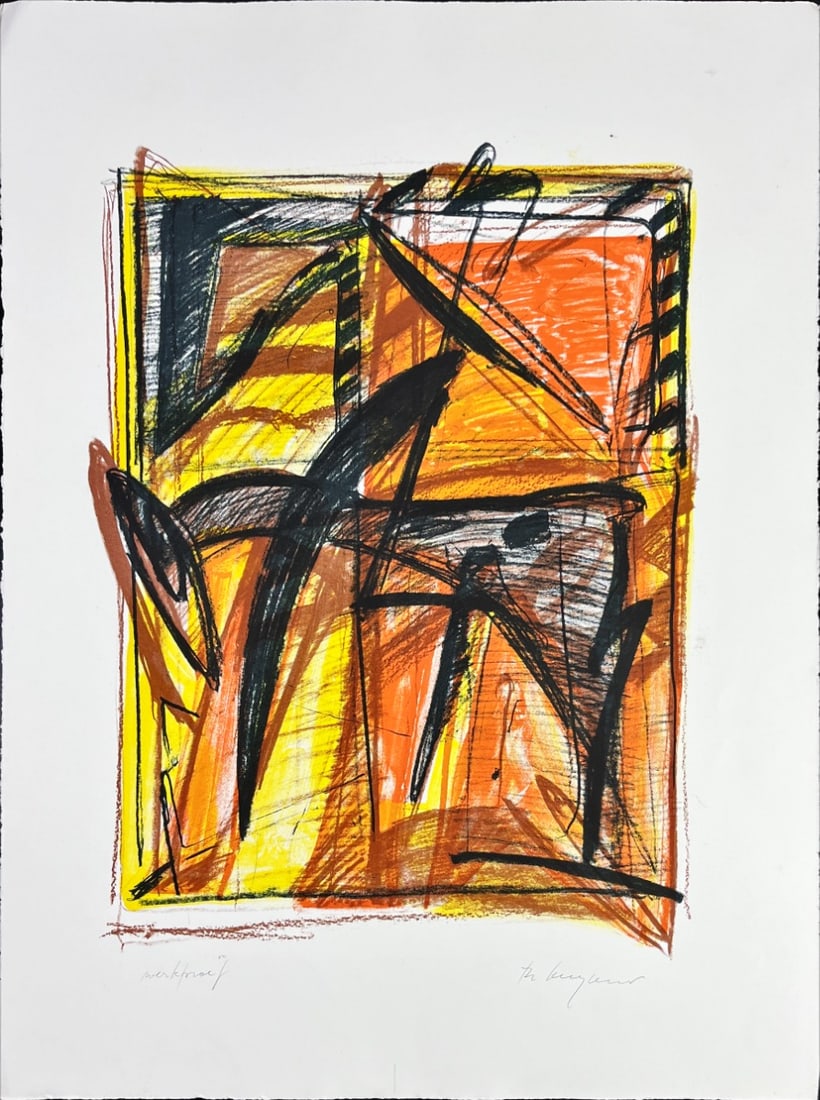 Theo Kuijpers - Lithograph - Hand signed: Theo Kuijpers 1939-Theo Kuijpers (Helmond, 1939) is a well-known painter, collagist, sculptor and graphic artist. He attended the Academy for Industrial Design in Eindhoven. He did his military servic