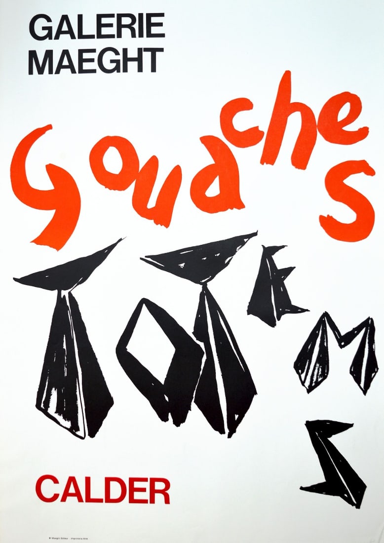 Calder, Alexander - Offsetlithograph.: Affiche Gallery Maeght