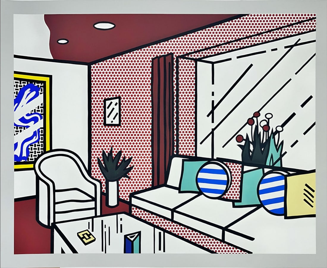 Lichtenstein, Roy - Screenprint: Roy Lichtenstein (1923-1997)This iconic work by the American Roy Lichtenstein.Living room. Limited edition.Screenprint after the original painting.Published by Styria StudioPop artist Roy Lichtenstein