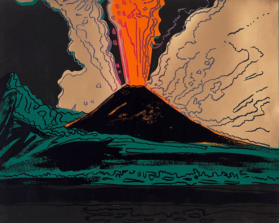 Andy Warhol - Vesuvius - Graphics series: Andy Warhol - Vesuvius. Unique graphics series in colors on Lenoxmuseum board, after original published by Andy Warhol.Editions Schellmann & Kluser Munich, Germany/New York.Fondazione Amelio Napels