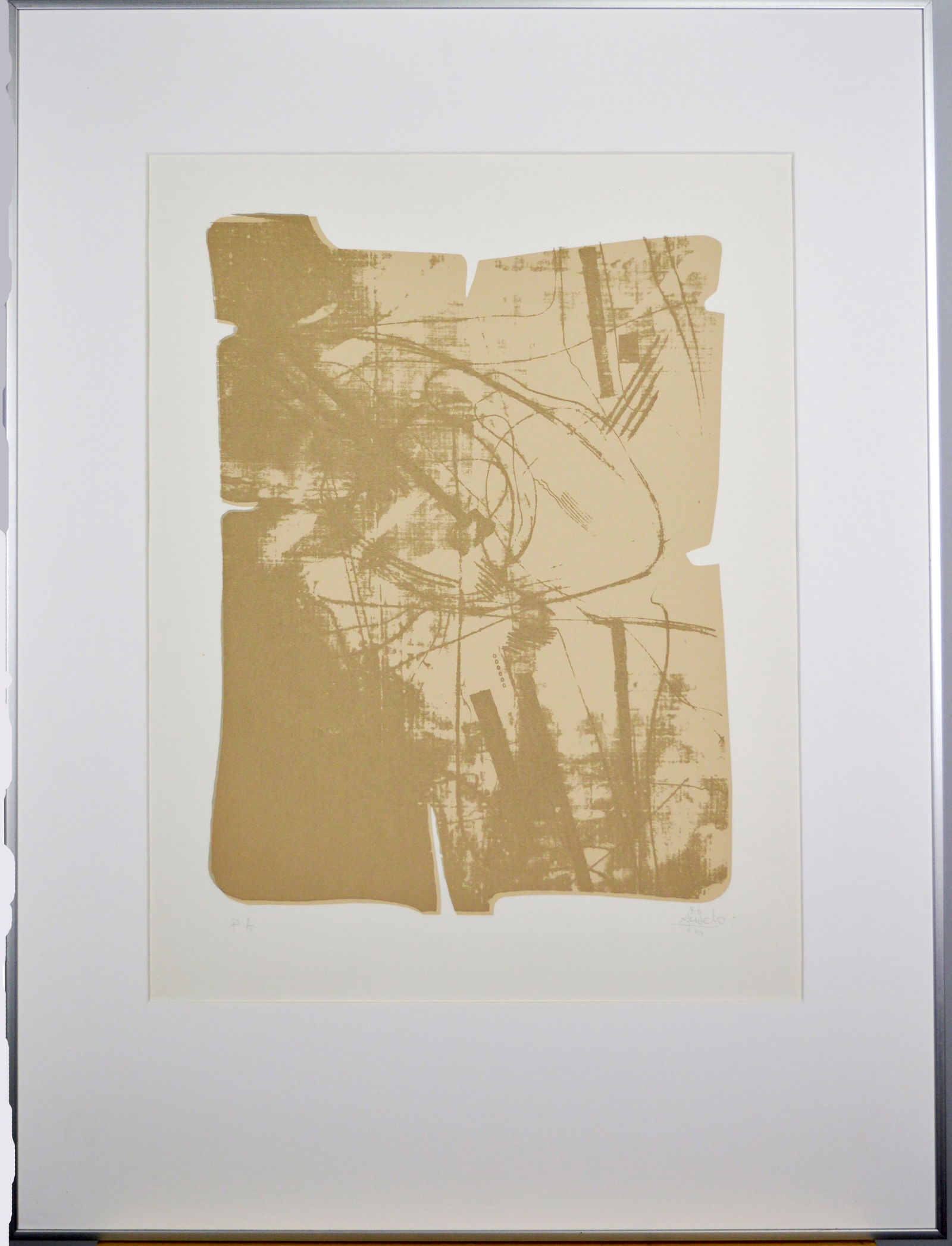 Manzano, Acisclo - Lithograph - Handsigned: Handsigned and numbered. Completely framed and Passe Partout (no glass)