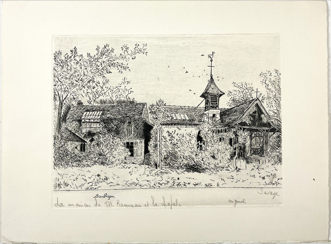 Marcel Jacque - Etching - hand-signed: Marcel Jacque was a French Impressionist & Modern artist who was born in 1906 - 1981.Was a famous French artist of the Barbizon School of Painting. Barbizon is the true birthplace of Plein Aire Impres