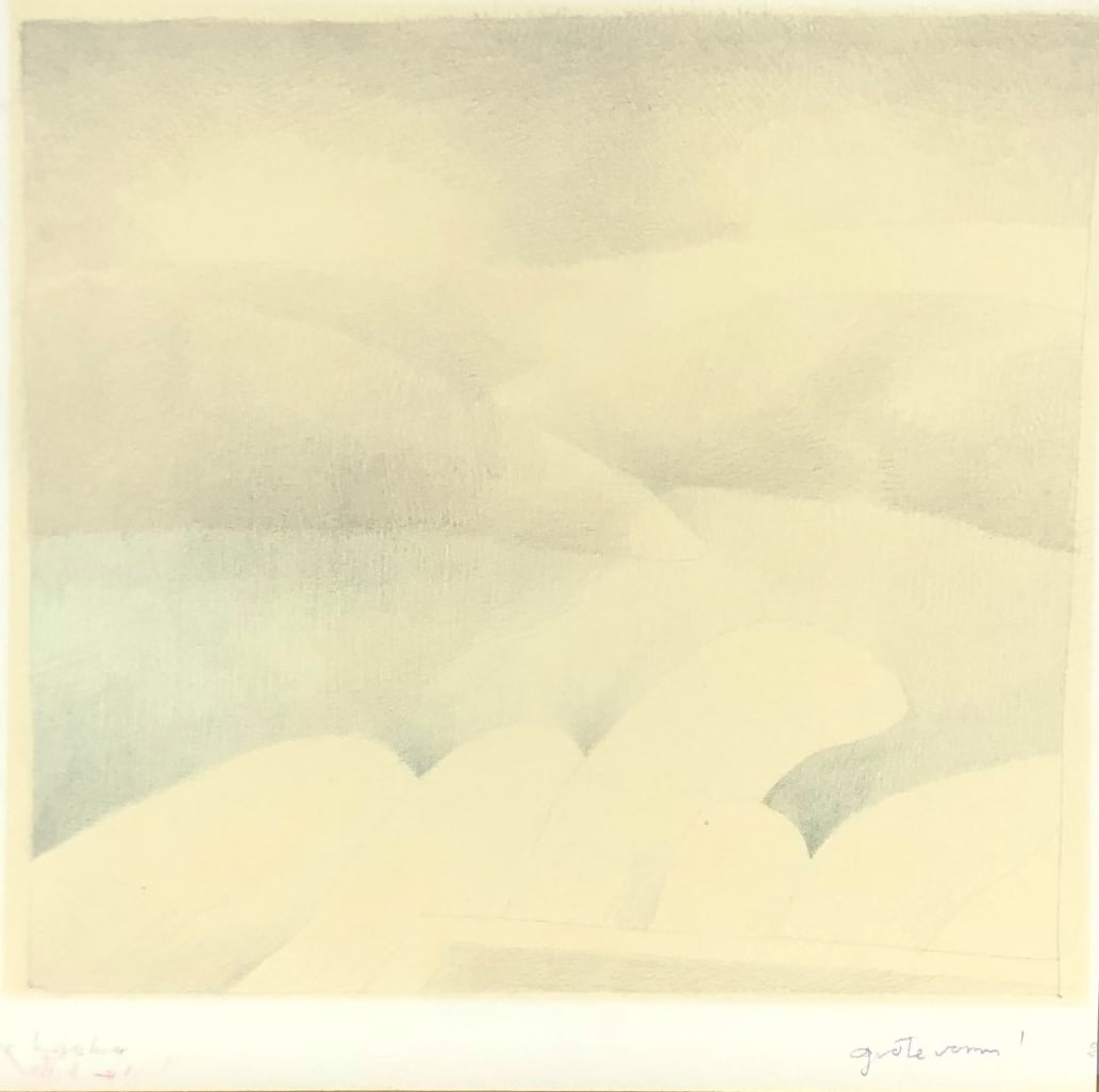 O. Haaitsma - Color Drawing Hand signed: Handsigned on verso.Comes from the collection of the municipality of The Hague, The Netherlands.