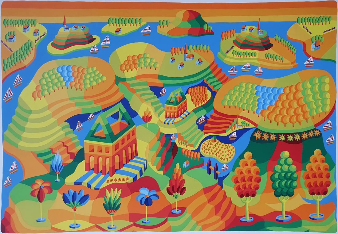 Louis Gans - Silkscreen: Louis GANS (Den Haag 1930 - Amsterdam 2012)Publisher by Bernard RuygrokDr Louis Gans obtained his doctorate with the thesis "Nieuwe Kunst. The Dutch Contribution to Art Nouveau" in 1960 on Art