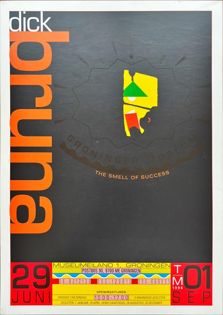 Dick Bruna - Lithography - Poster Zwarte Beertjes paperbacks: Dick Bruna - Beertjes. Original Lithography for Groninger Museum (Mercis) 1967.Copyright Mercis B.V. 1967.