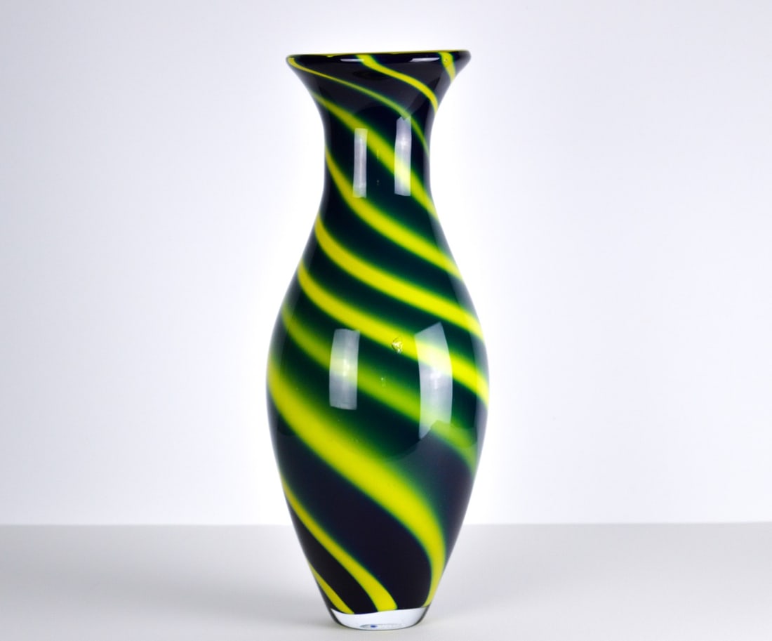 Murano Large Vase Green/Yellow - 3