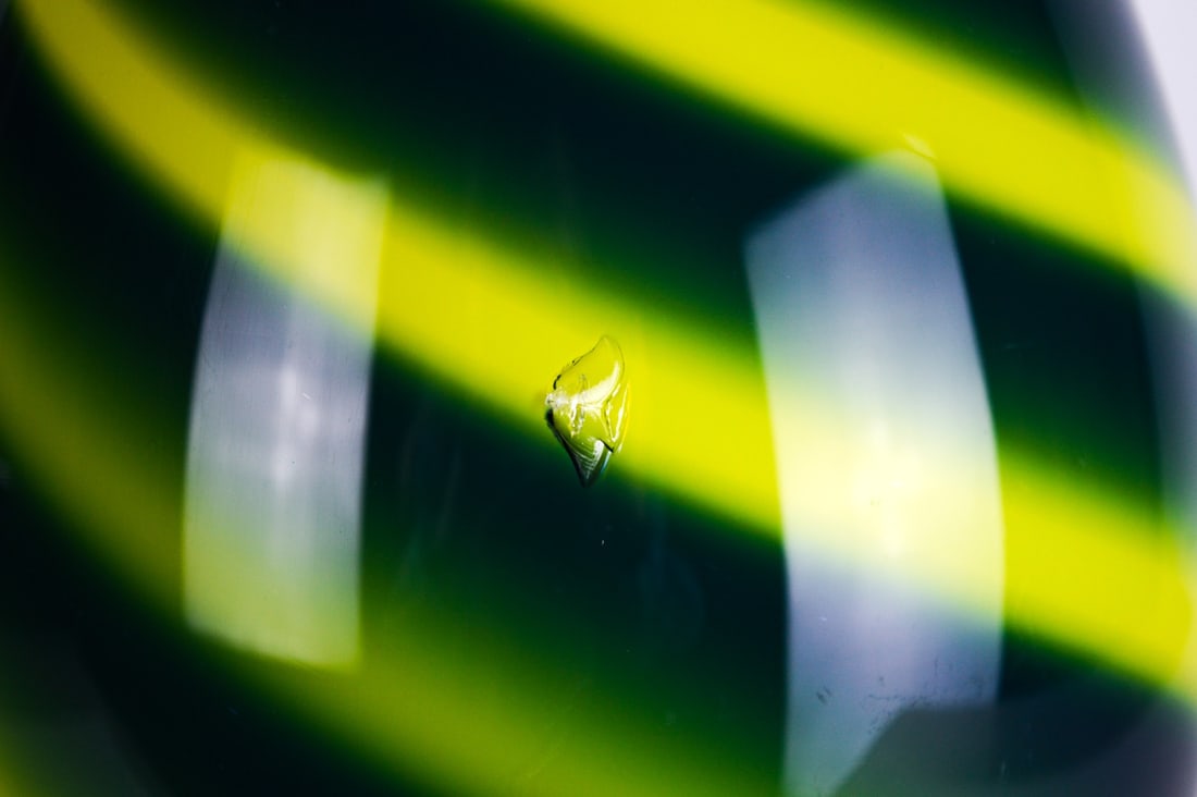 Murano Large Vase Green/Yellow - 5