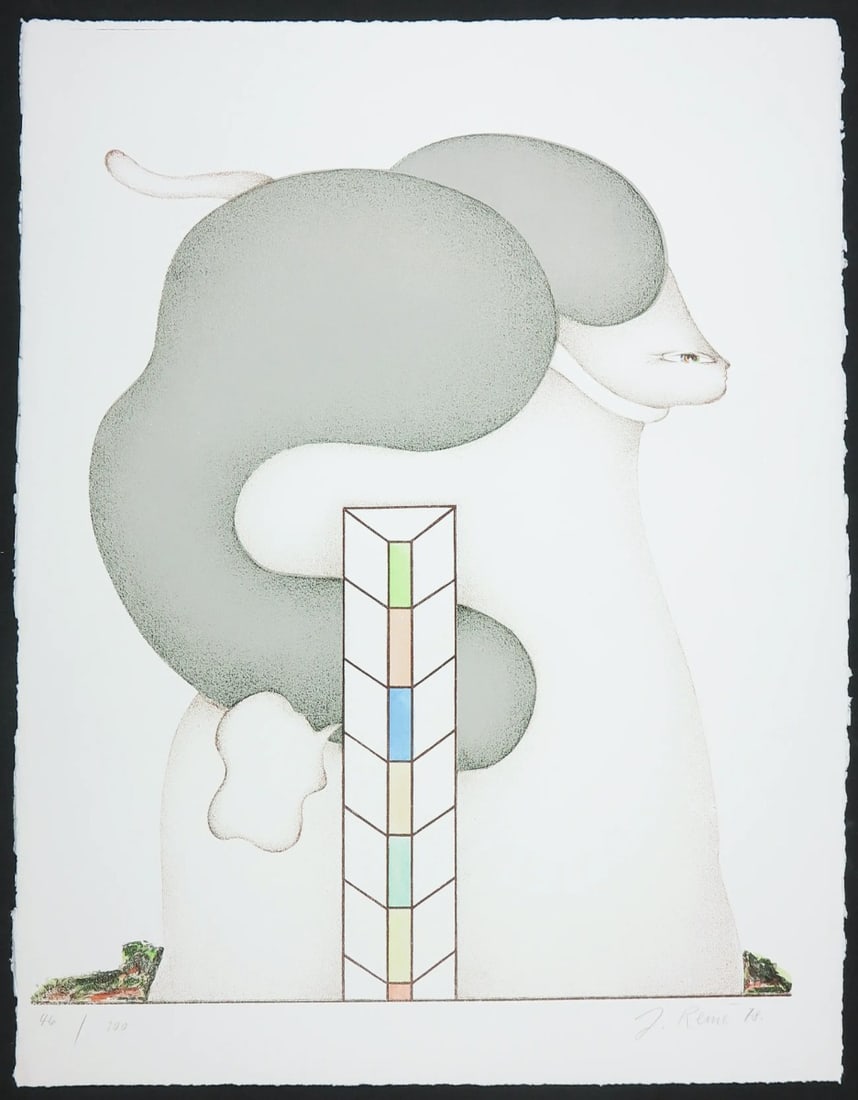 Remé. Jorge - Lithograph - Hand signed: Edition: 46/100. Handsigned titled and dated in pencil by the artist.