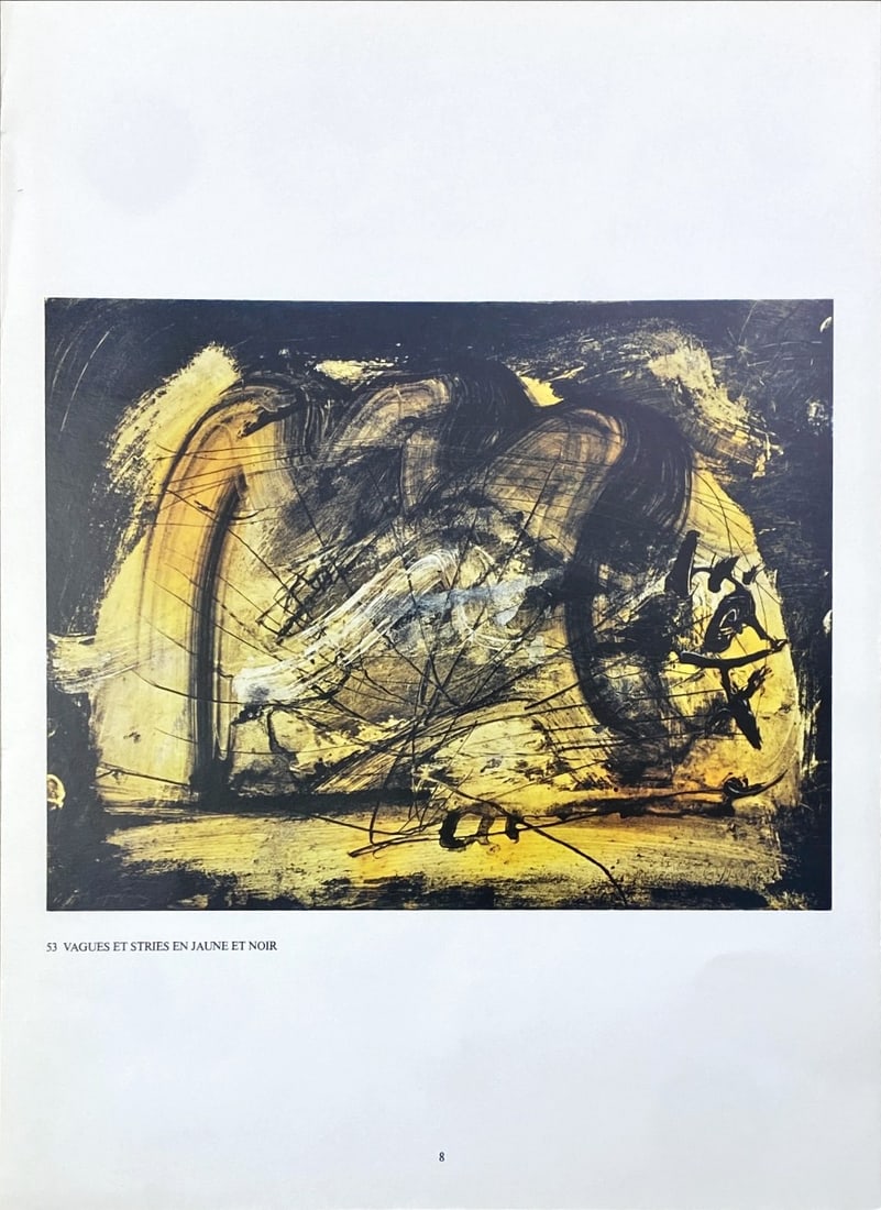 Antoni Tapies - Lithograph - DLM 1982 (Derriere le Miroir) - Signed: Original offset lithograph, executed for Derriere le Miroir, n° 253, 1982. Published in Paris by Maeght. There is text on verso. CenterfoldAntoni Tapies - Page from Derriere le Miroir