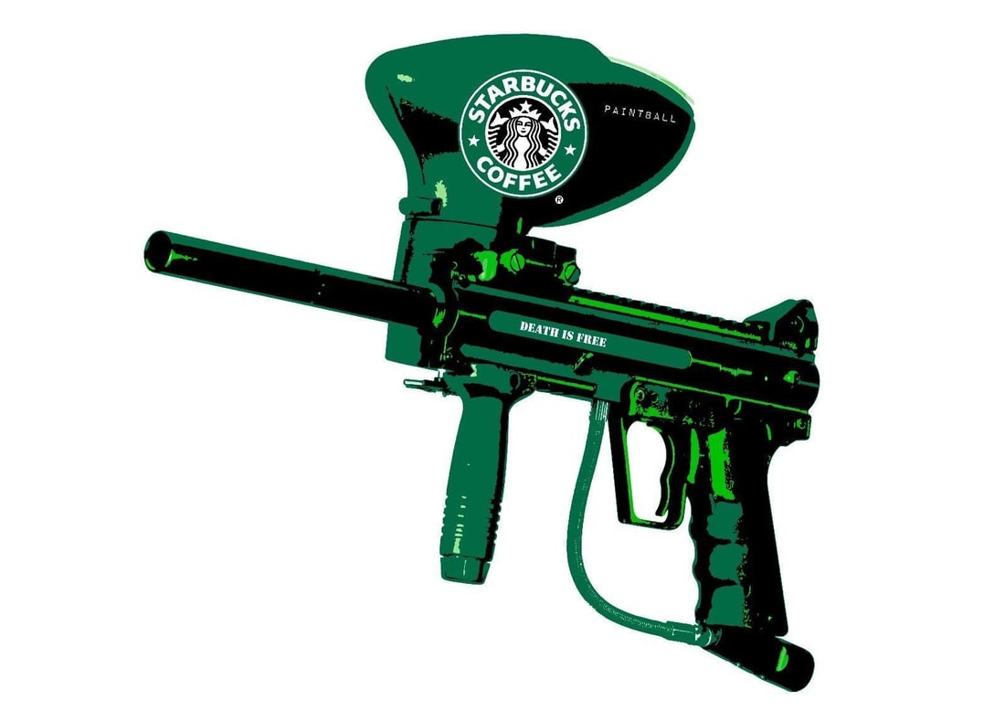 Death NYC - Silkscreen.: Hand signature by the Artist. Original certificate and golden seal included. DEATH NYC's artwork featured in galleries and streets around the world. Recently also featured in the Google Glass commerci