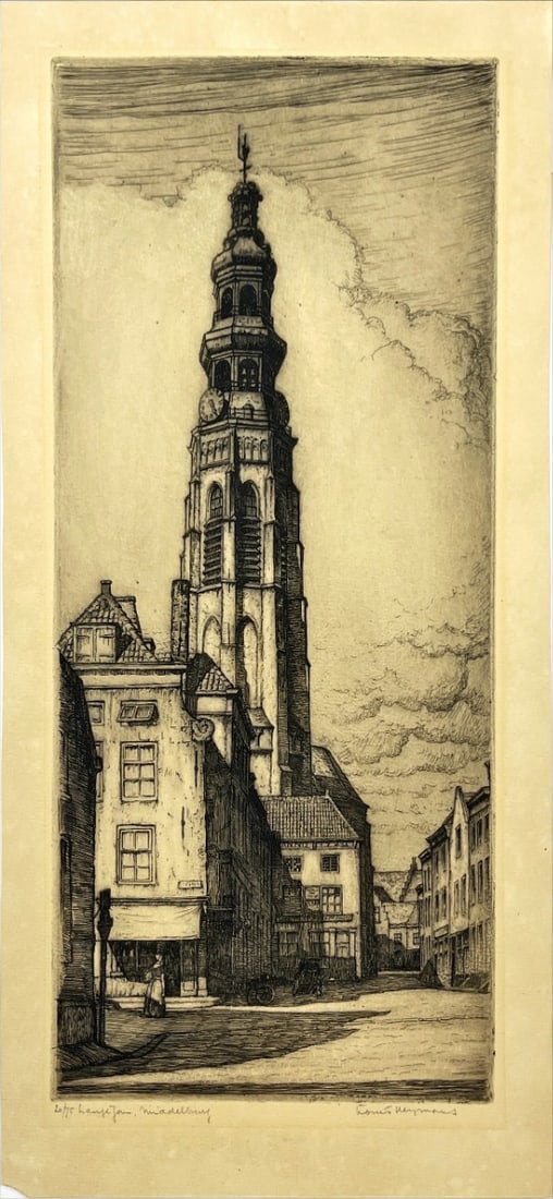 Louis Heijmans - Etching - Hand signed: Louis Heijmans 1890 - 1944Louis Heijmans was originally a painter, draughtsman, lithographer and etcher, who worked mainly in Zeeland. He was known for his paintings and etchings that were often natur