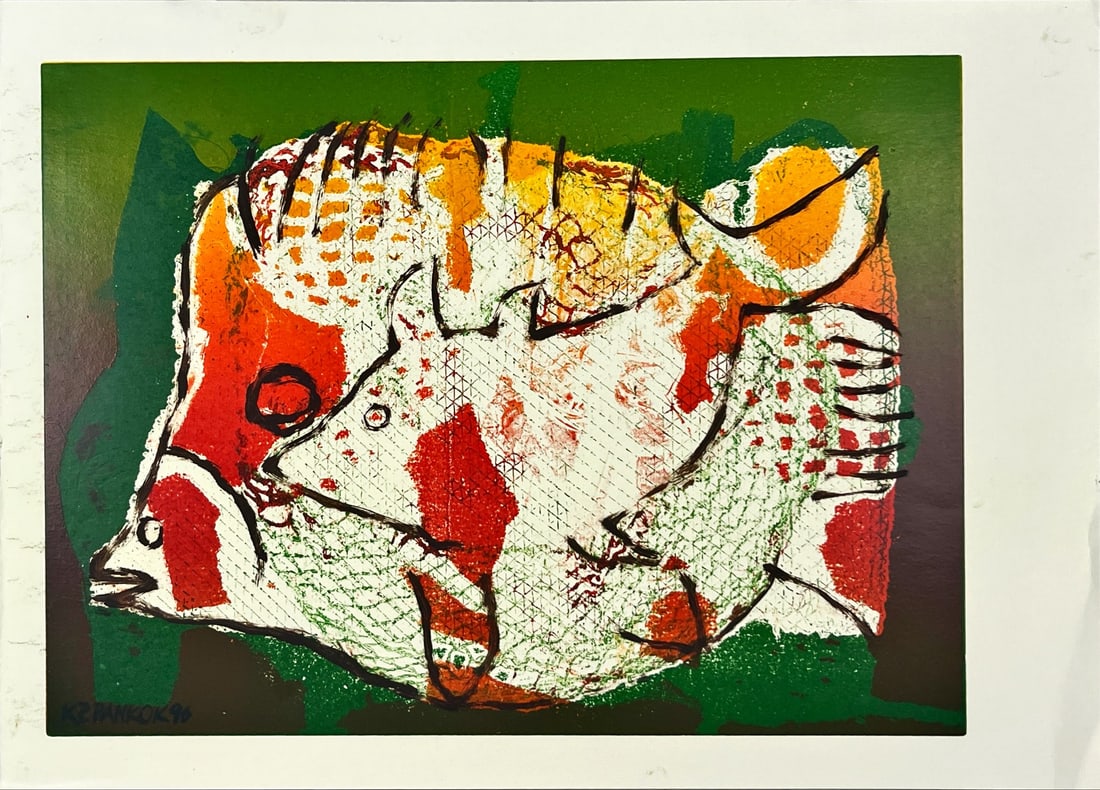 KP. Pankok - Mixed Techniques - Hand signed: KP. PankokGreat painting in mixed technique by the German artist.