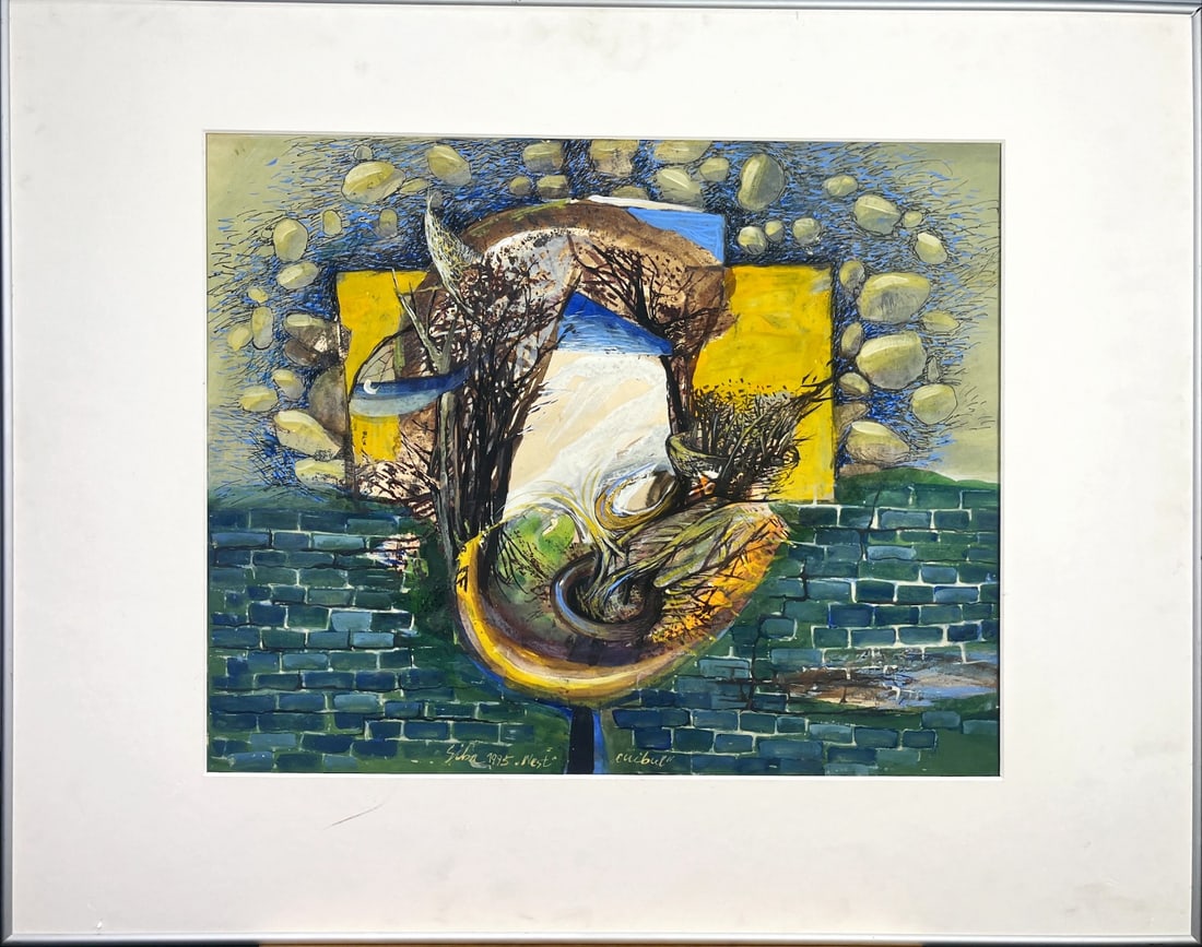 Silvia Barbescu - Gouache - Hand signed: Silvia Barbescu (born 1961) is a Romanian multi-disciplinary artist who has been developing her career in Mexico since 2000, after being invited to the country by the Mexican government. Preferring