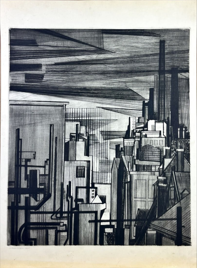 Jan (J.C.A.) Michielsen - Etching - Hand signed: Michielsen, Jan - 1939-2010 Jan Michielsen was a Dutch graphic artist and painter. Jan Michielsen trained at the Academy of Fine Arts Sint-Joost. He also taught there until 1980. He lived and worked a