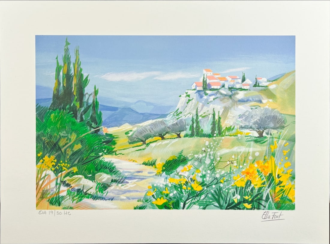 Ella Fort - Lithograph - Handsigned: Lithography, handsigned, numbered or inscribed by hand
