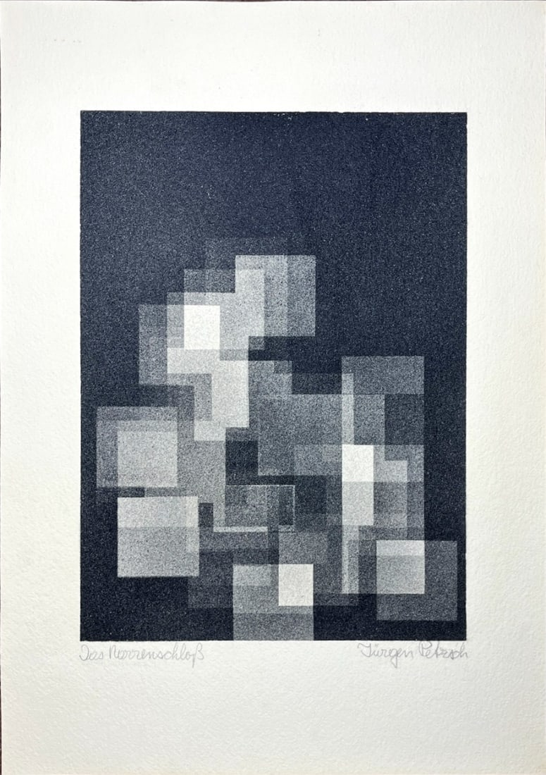 Pertzsch, Jürgen - Silkscreen - Hand signed: Great Silkscreen by Pertzsch, Jürgen a German Artist.Hand signed.Info verso