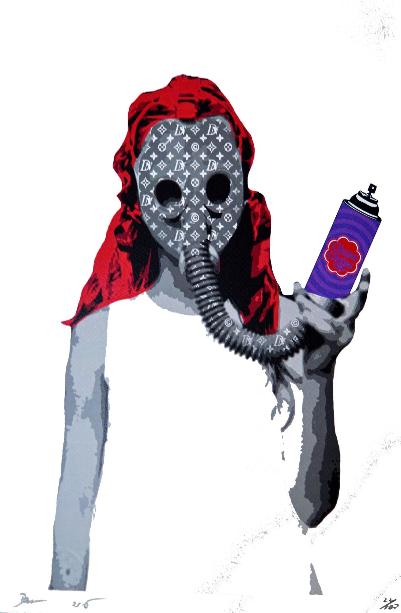 Death NYC - Silkscreen.: Hand signature by the Artist. Original certificate and golden seal included. DEATH NYC's artwork featured in galleries and streets around the world. Recently also featured in the Google Glass commerci