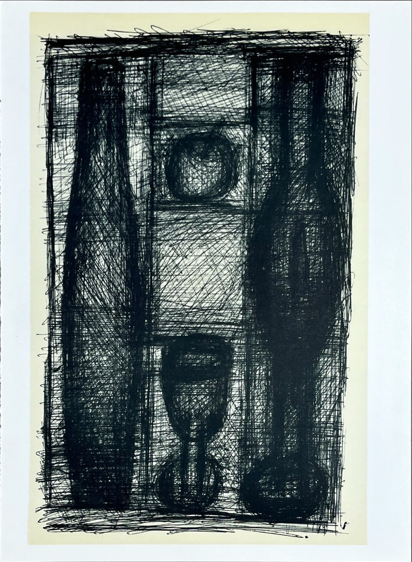 Raoul Ubac - Lithograph - DLM (Derriere le Miroir): Original lithograph, executed for Derriere le Miroir, n° 161, 1966. Published in Paris by Maeght. There is text on verso. With centerfold.Raoul Ubac - Page from Derriere le Miroir Very rarely