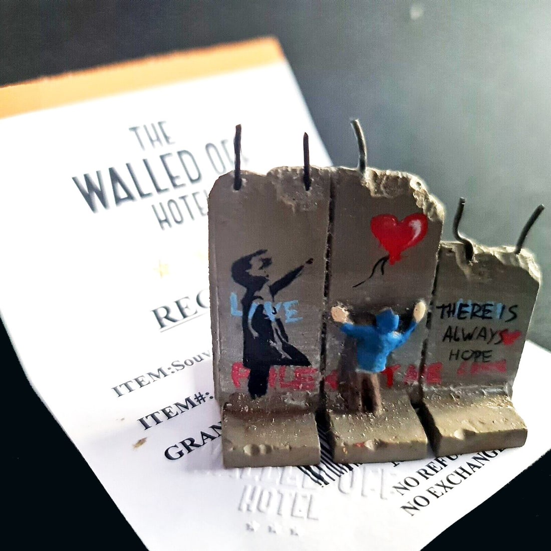Banksy - Walled Off Hotel -Sculpture - There is Always Hope - receipt included - 2
