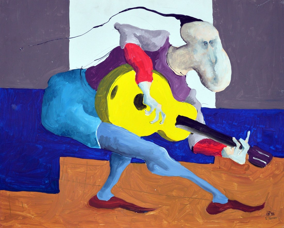 Kuvaev, Oleg - Oil Painting.: Handsigned, titled and dated by the artist. 1967 Born in St. Petersburg. Studied at the Academy of Fine Arts. Graduated with distinction. Exhibitions: 1984-1990 numerous unofficial exhibitions. 1991